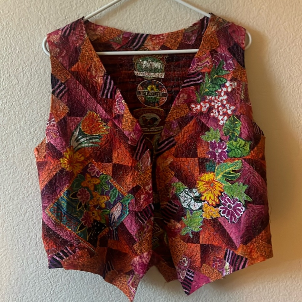 Y2K vintage vest patchwork